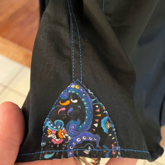 AVENUE 21 Mens Shirt Size XXL Long Sleeves Button Front Cotton Black w turquoise - Picture 4 of 11